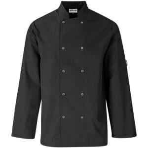 Altitude Unisex Long Sleeve Zest Chef Jacket - black
