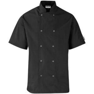 Altitude Unisex Short Sleeve Zest Chef Jacket - black