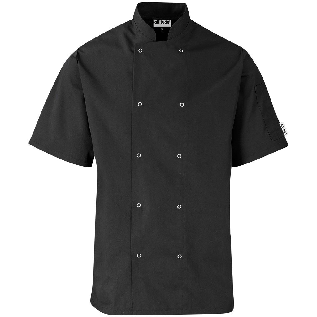 Altitude Unisex Short Sleeve Zest Chef Jacket - black