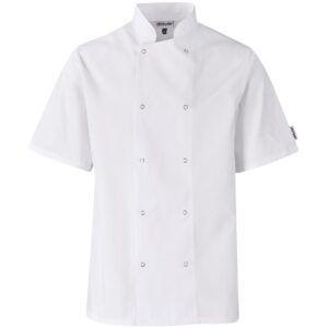 Altitude Unisex Short Sleeve Zest Chef Jacket - white