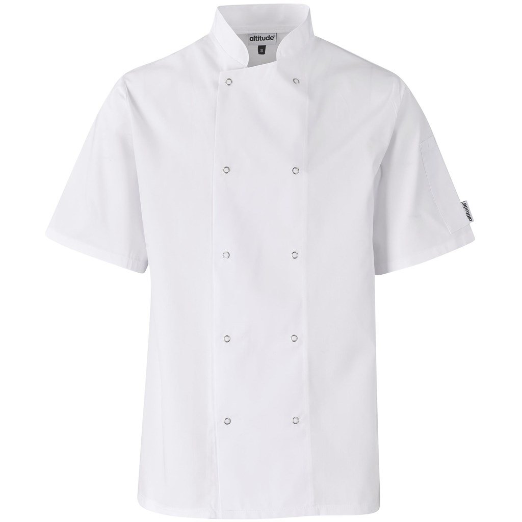 Altitude Unisex Short Sleeve Zest Chef Jacket - white