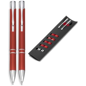 Elektra Ball Pen and Clutch Pencil Set - red (Penset-2015)