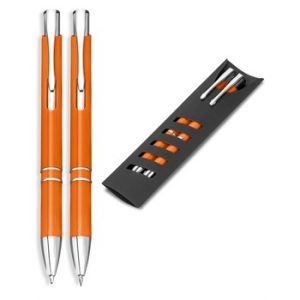 Elektra Ball Pen and Clutch Pencil Set - orange (Penset-2015)