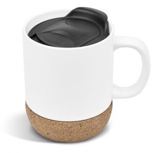 Serendipio Sienna Cork Mug - 340ml - white (Mug-6700)