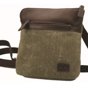 Canvas Cross Body Bag with Genuine Leather Trims (CL-103)