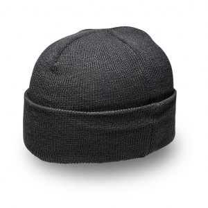 Cuffed Knitted Beanie - grey melange (B001)