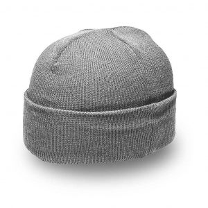 Cuffed Knitted Beanie - light grey melange (B001)