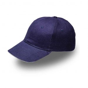 Sandwich Brushed Cotton Cap - navy/white (V6001)