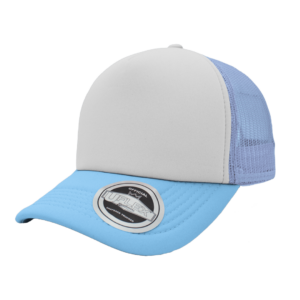 Uflex Curved Peak Trucker Cap - sky blue/white (U15502)