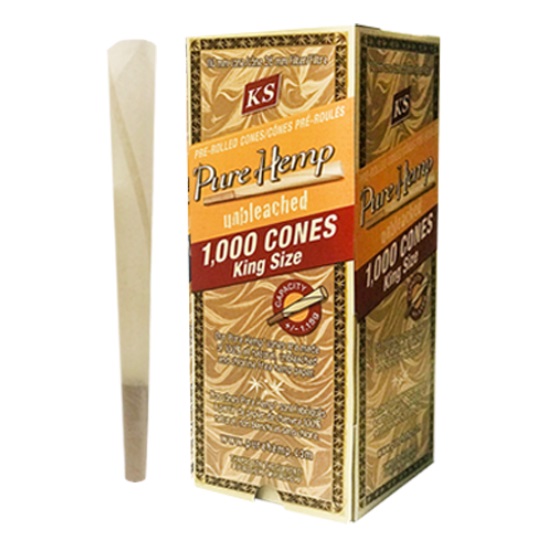Pure Hemp Unbleached King Size Cones (1000s) (PHUKSC)