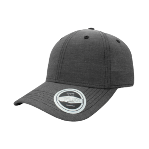 Uflex 100% Cotton Chambray 6 Panel Baseball Cap - dark grey (U20609)