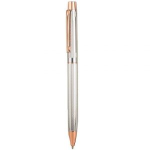 Celebrity Twist Action Ballpen - chrome with rose gold (B1801)