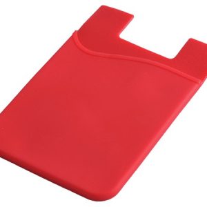 Silicone Cellphone Card Holder - red (P2424R)