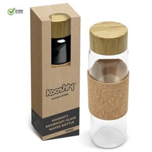 Kooshty Clear Bamboost Glass Water Bottle - 700ml (Koosh-9085)