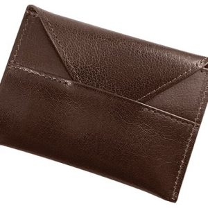 Vitello Leather business card holder - brown (6613)