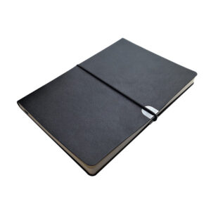 A5 Vegan Leather Notebook - black (NBK-7119)