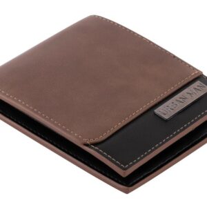 Urban Man Quinn Double Layer PU Wallet - black/tan (UGW802Bn)