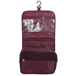 Velcro Hanging Toiletry Bag - maroon (P2555M)