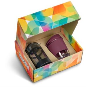 Kooshty Kupper Set With Black Plunger - Maroon