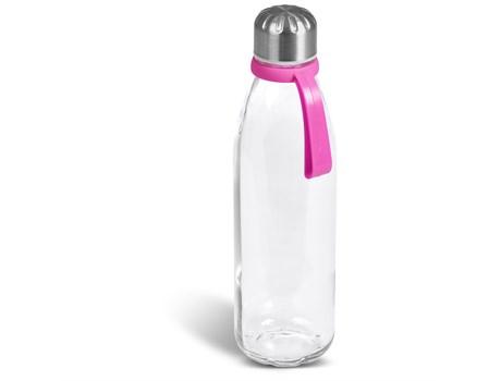 Kooshty Loopy Glass Water Bottle - 650ml (Koosh-9200) - pink