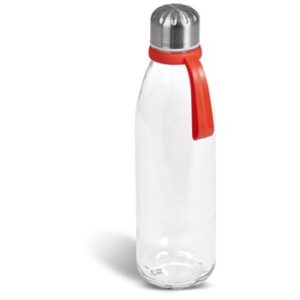 Kooshty Loopy Glass Water Bottle - 650ml (Koosh-9200) - red