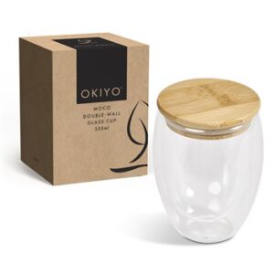 Okiyo Moco Double-Wall Glass Cup - 350ml (DW-7335)