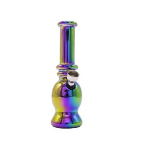 Glass Water Bong Small Rainbow 15.5cm (BONG068)