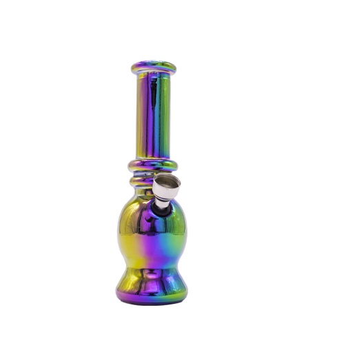 Glass Water Bong Small Rainbow 15.5cm (BONG068)