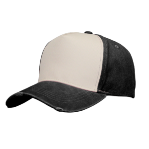 Pigment Washed 5 Panel Cap - black/stone (F21500)