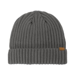 Rib Knit Cuffed Beanie - grey (B2200)