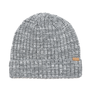 Rib Knit Cuffed Beanie - grey melange (B2200)