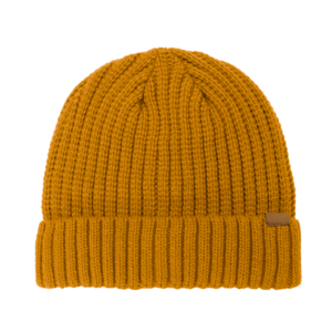 Rib Knit Cuffed Beanie - mustard (B2200)