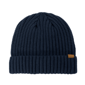 Rib Knit Cuffed Beanie - navy (B2200)
