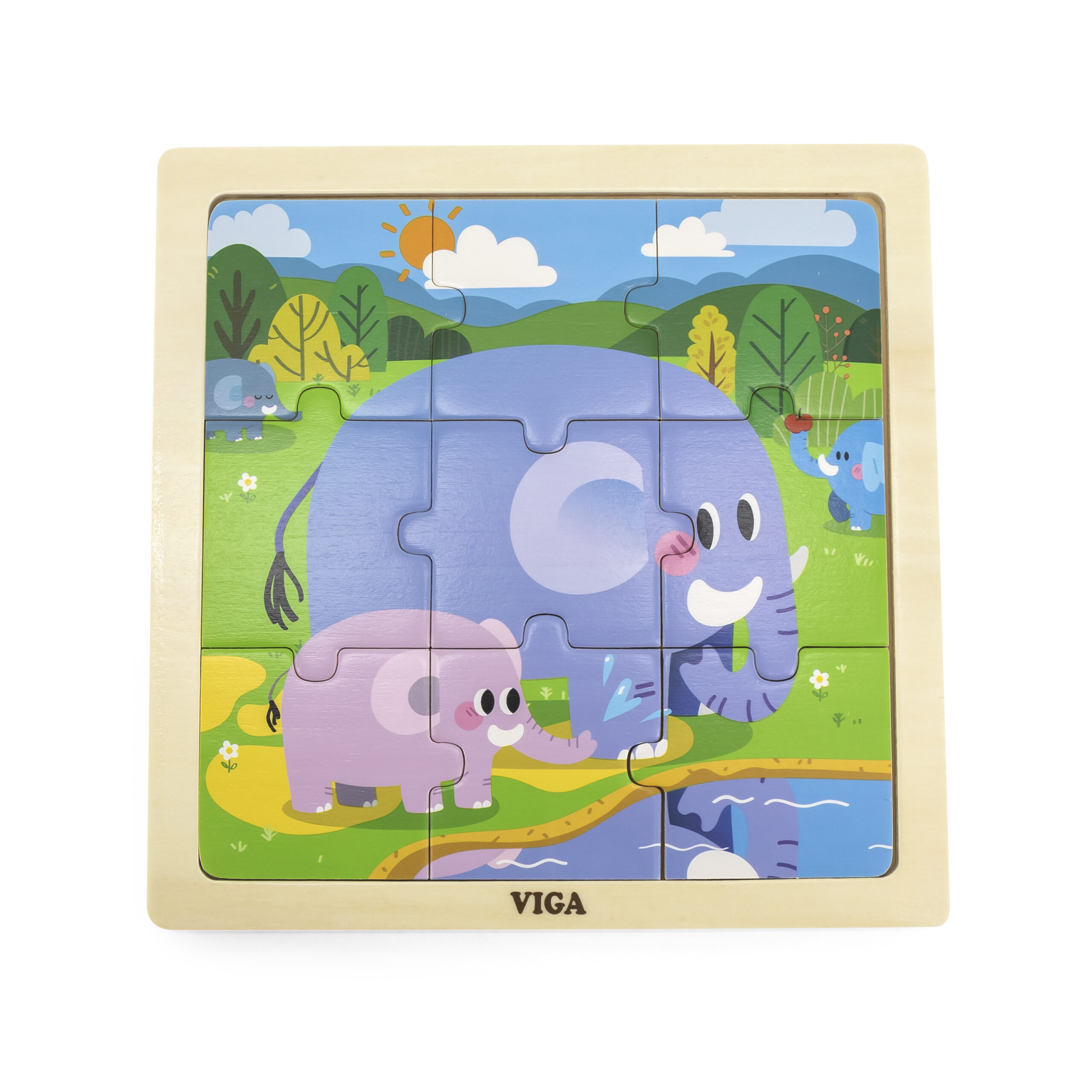 Wooden Puzzle - Elephant 9pc (RGS44626)