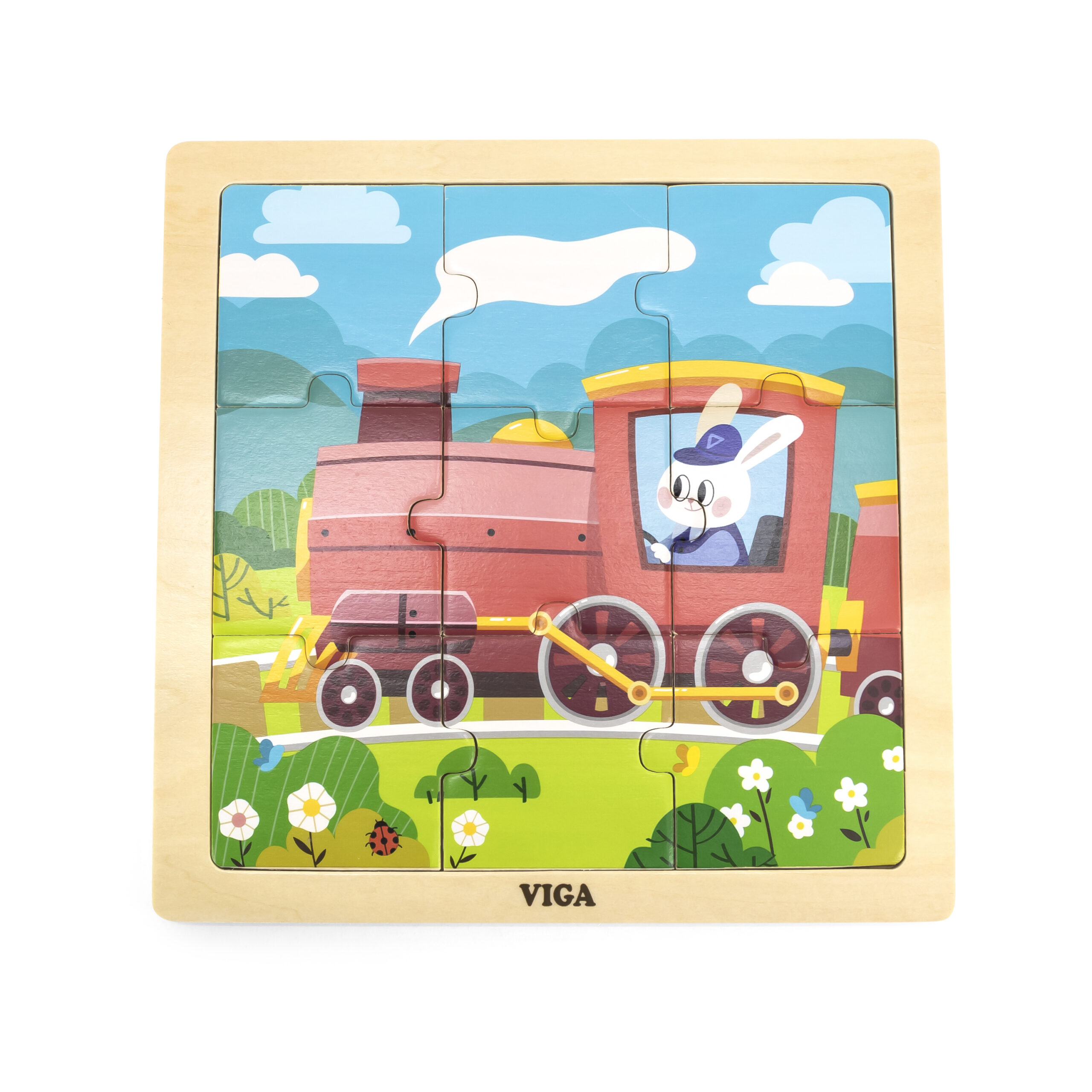 Wooden Puzzle - Train 9pc (RGS44631)