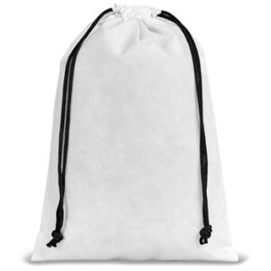 Quando Non-Woven Drawstring Pouch - white (Bag-4751)