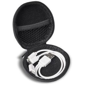 Sammy Tri-Cable In Eva Case Set - white (AM-907)