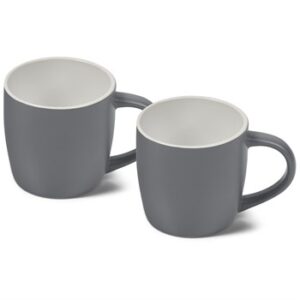 Serendipio Victoria Ceramic Mug Duo Set - grey (SD-905)