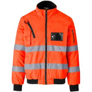 Altitude Techno Padded Hi-Viz Reflective Bunny Jacket - orange