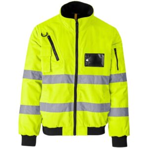 Altitude Techno Padded Hi-Viz Reflective Bunny Jacket - yellow