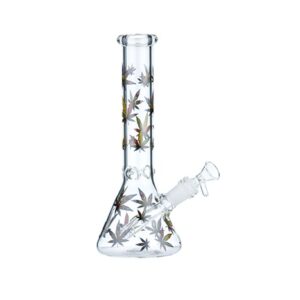 Glass Bong - Funky Leaf Ice Catcher Bong - 25cm (Bong075)