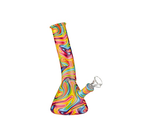 Glass Bong - Kaleidoscope Ice Catcher Bong - 19.5cm (Bong073)