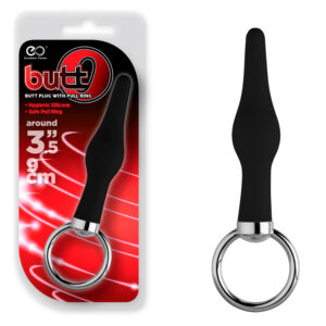 Butt O 3.5 inch Silicone Butt Plug with Pull Ring