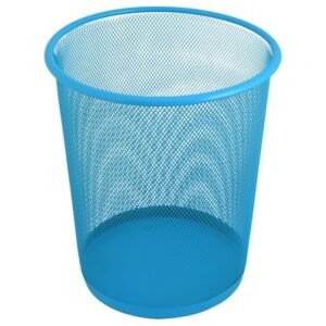 Wire Mesh Trash Can - sky blue (P2534E)