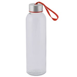 500ml Glass Bottle and Carry Cord - red (P2576R)