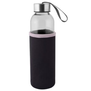 500ml Glass Bottle with Neoprene Sleeve - black (P2602B)