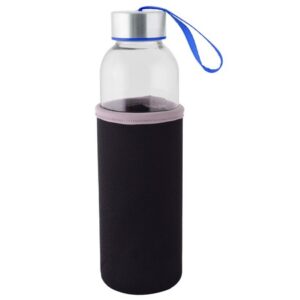 500ml Glass Bottle with Neoprene Sleeve - light blue (P2602F)