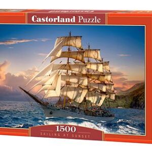 Sailing At Sunset (1500 Piece Puzzle)
