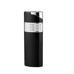 Eurojet Lighter - Black with Silver Band (Ligh066)