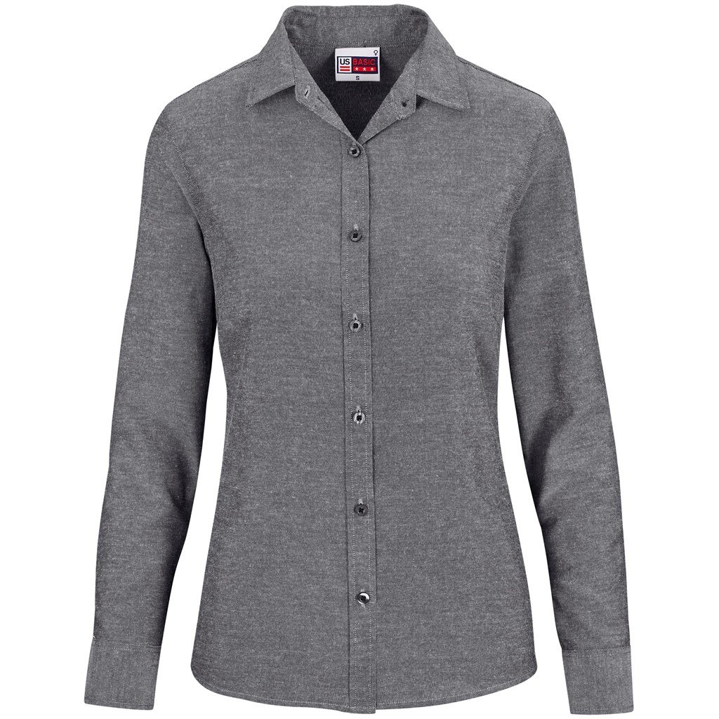 Altitude Long Sleeve Oxford Shirt - Ladies - dark grey